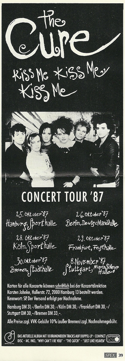 The Cure live concert: 1987-03-17 Buenos Aires - Estadio